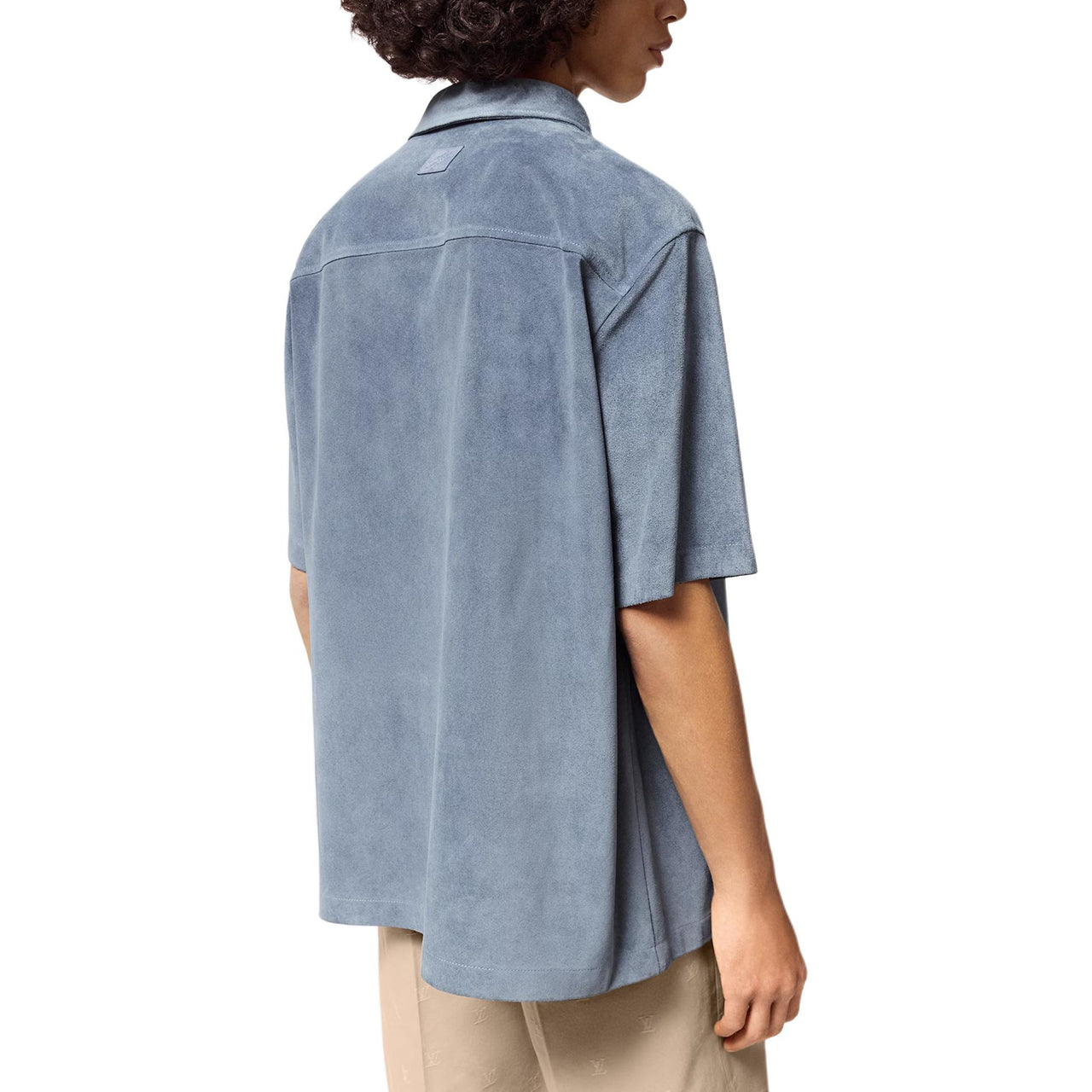 LOUIS VUITTON Short-Sleeved Suede Overshirt