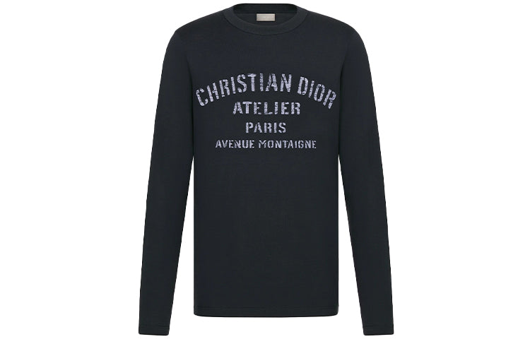 DIOR Quarterly New Products T-Shirts Men Marine Blue