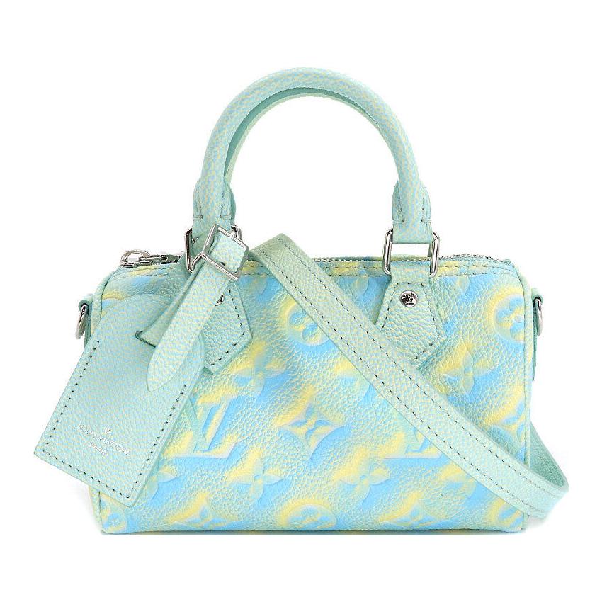 LOUIS VUITTON Speedy Cow Leather Pillow Bag Handbag Shoulder Bag Crossbody Bag Mini Women's Green