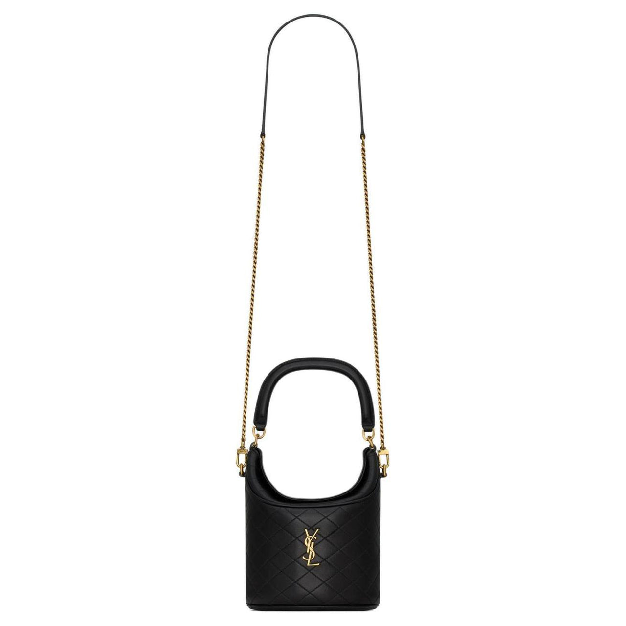 SAINT LAURENT Sheepskin Handbag Women's Black