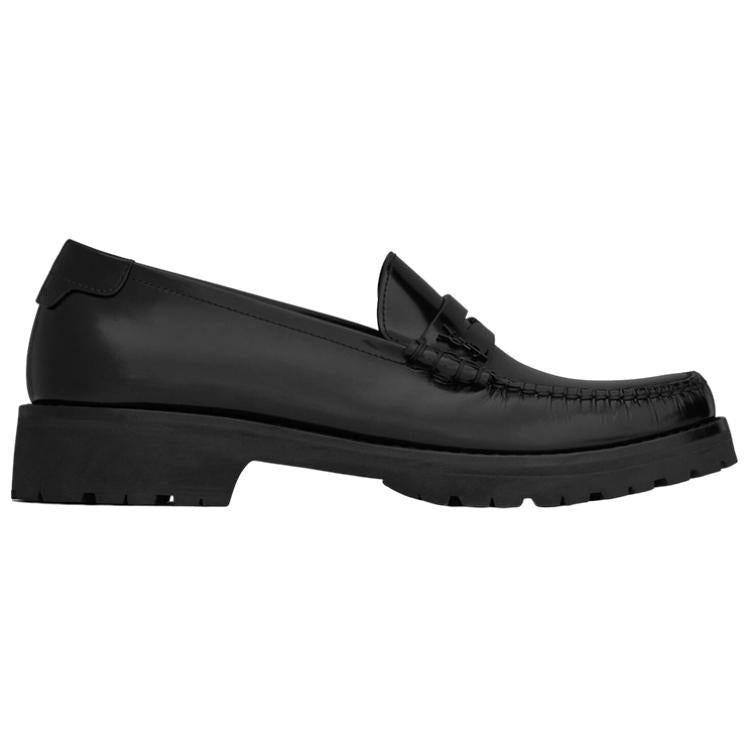 SAINT LAURENT Monogram Slip On Penny Loafers Women's