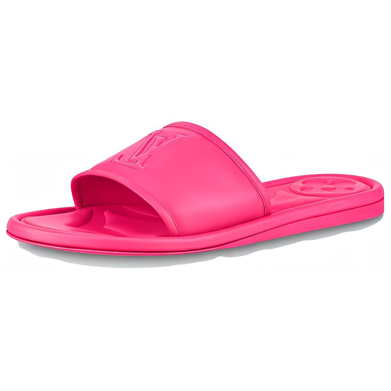 LOUIS VUITTON Magnetic Quiet Slide Slippers Women's Fuchsia
