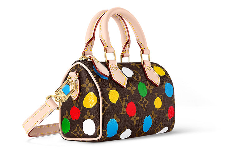 LOUIS VUITTON Lv X Yk Nano Speedy Handpainted Dots Monogram Multicolor