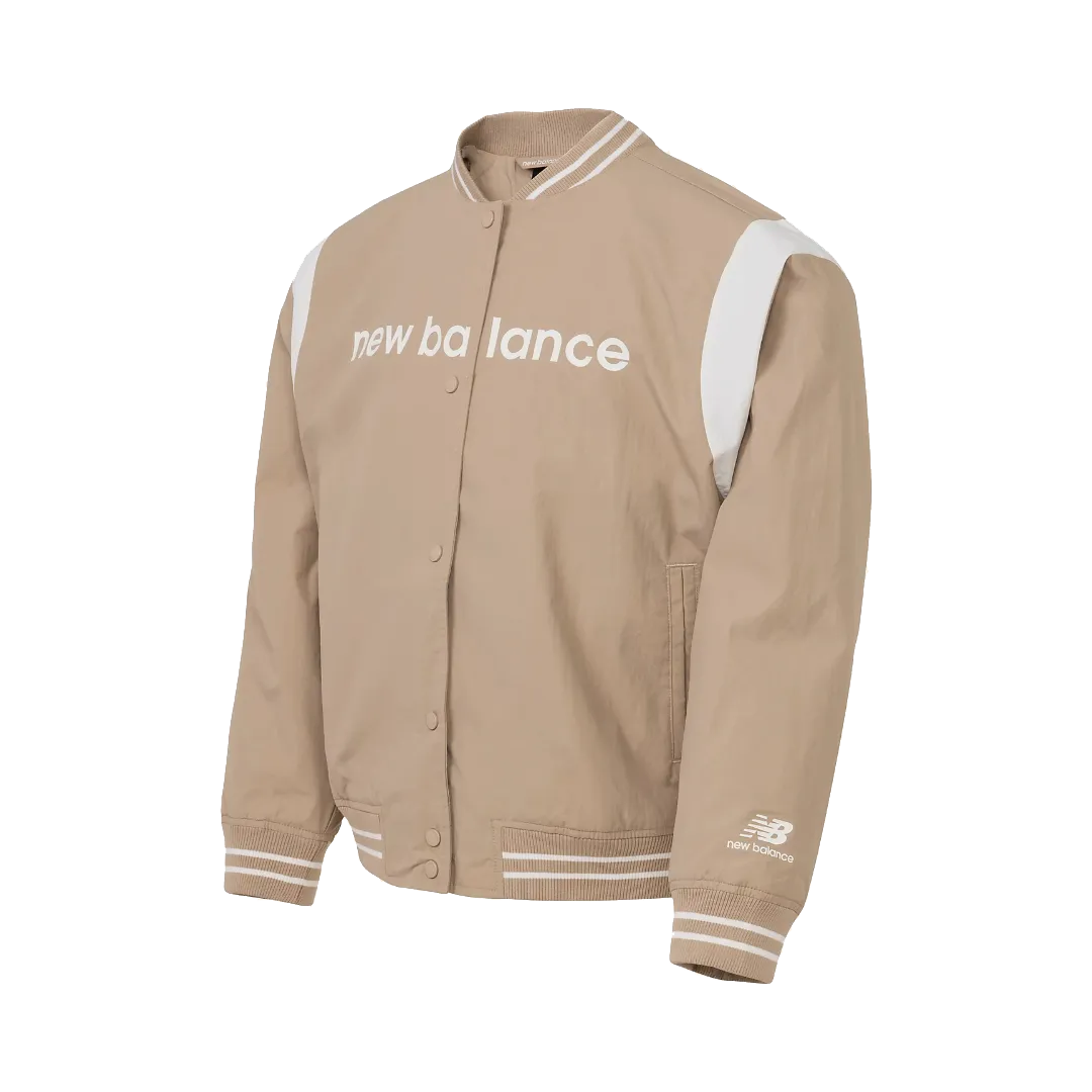 (WMNS) New Balance Sportswear Jacket 'Tan White' AWJ33312-BNN