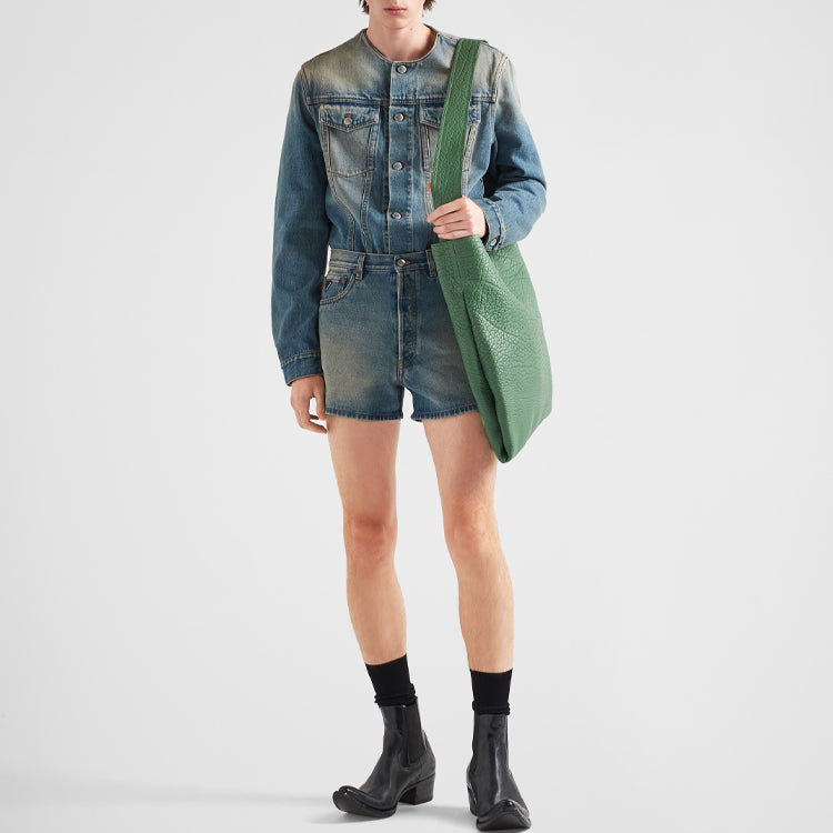 PRADA SS23 Denim Shorts Men's Denim Blue
