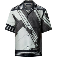 LOUIS VUITTON Printed Short-Sleeved Silk Shirt