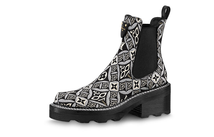 LOUIS VUITTON Beaubourg Ankle Chelsea Boots 'Black' Women's