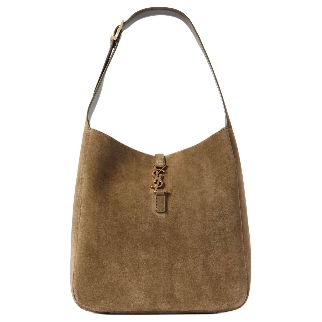 SAINT LAURENT LE5A7 Calf Suede Shoulder Bag Tubas Women's Tan