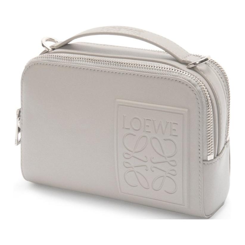 LOEWE Anagram Calfskin Shoulder Bag, Crossbody Bag, Handbag Mini Women's Shell Gray