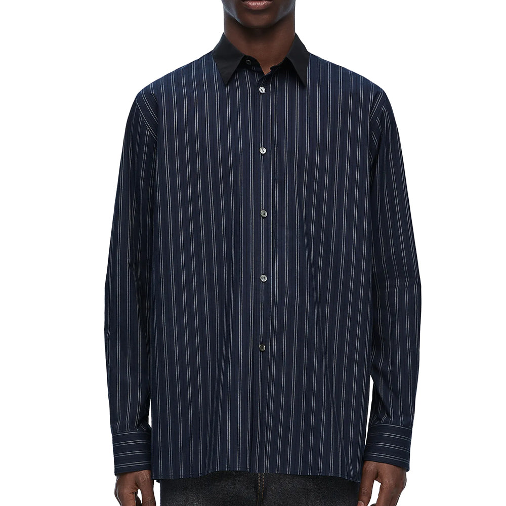 LOEWE Striped Collared Button Up Shirt