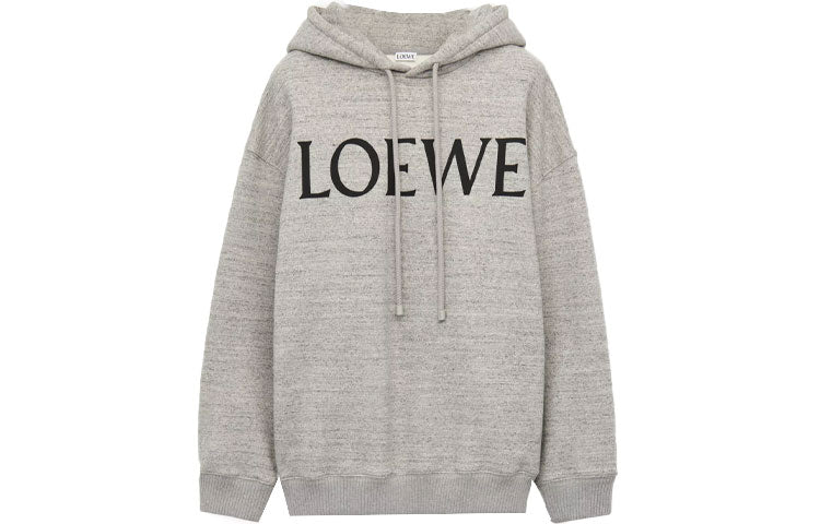 LOEWE Women's LOEWE Oversize Cotton Hoodie Grey Melange
