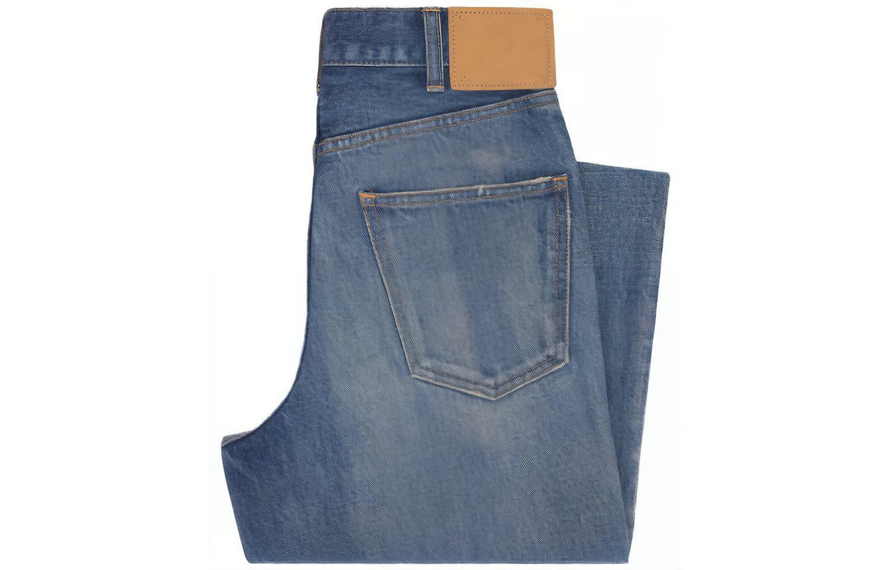 CELINE Logo Patch Straight-Leg Jeans