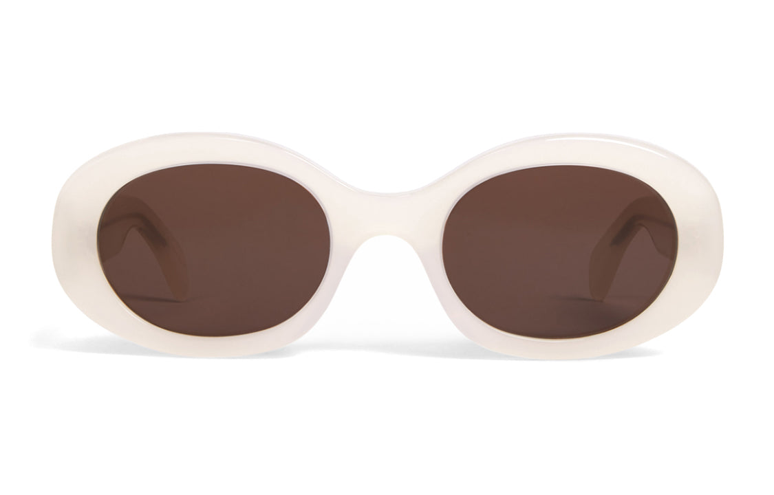 CELINE Oval Sunglasses Women's Ivory