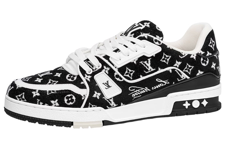 LOUIS VUITTON Trainer Black Monogram Textile