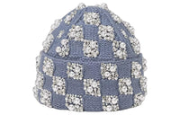 LOUIS VUITTON Wool, Glass Pearl, Rhinestone Beanies Men's Light Blue