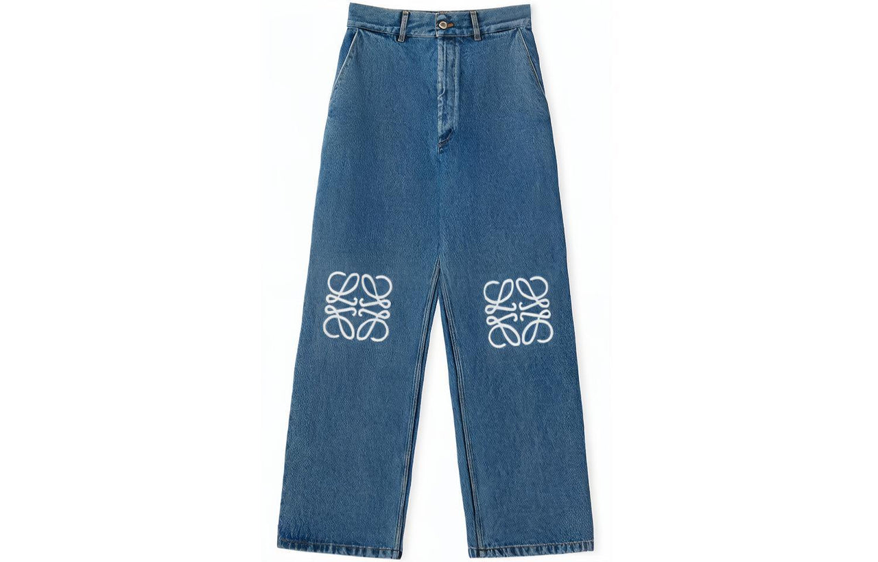 LOEWE Anagram Baggy Jeans 'Jeans Blue'