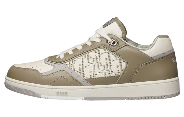 DIOR B27 Low Top Khaki Cream Calfskin