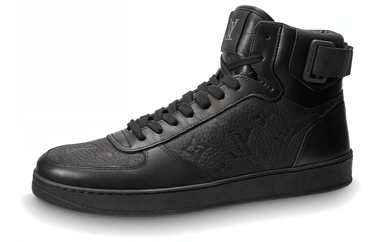 LOUIS VUITTON Rivoli High Top Stylish Skateboarding Shoes Men's Black