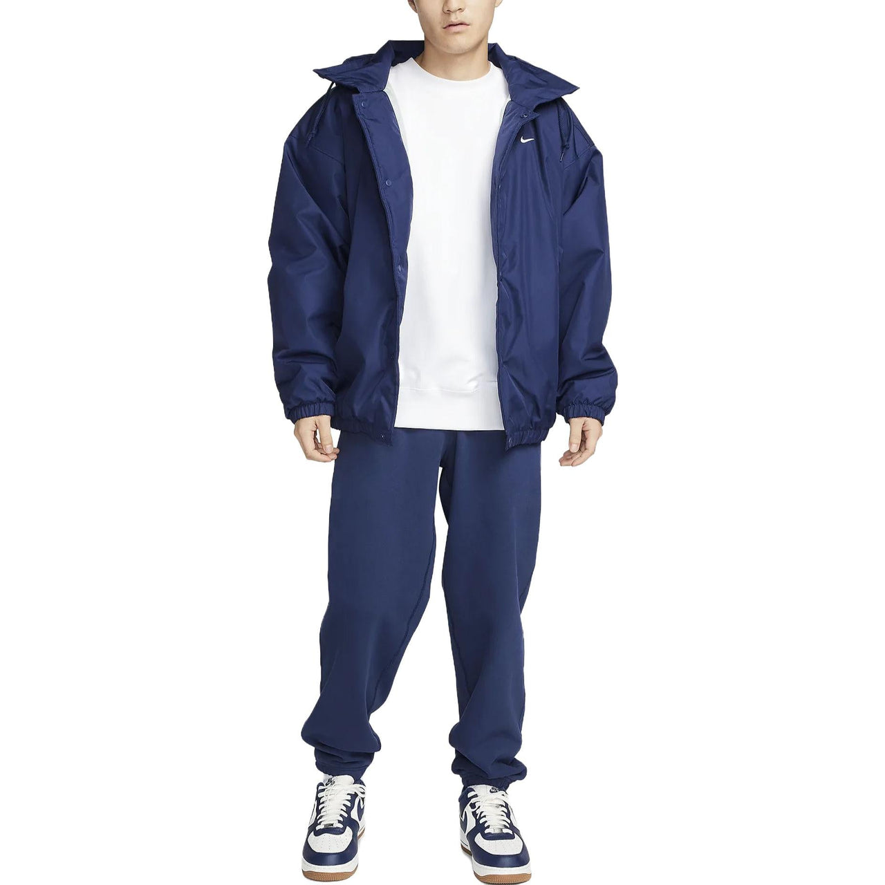 Nike Sportswear Solo Swoosh Puffer Jacket 'Navy Blue' FB7853-410