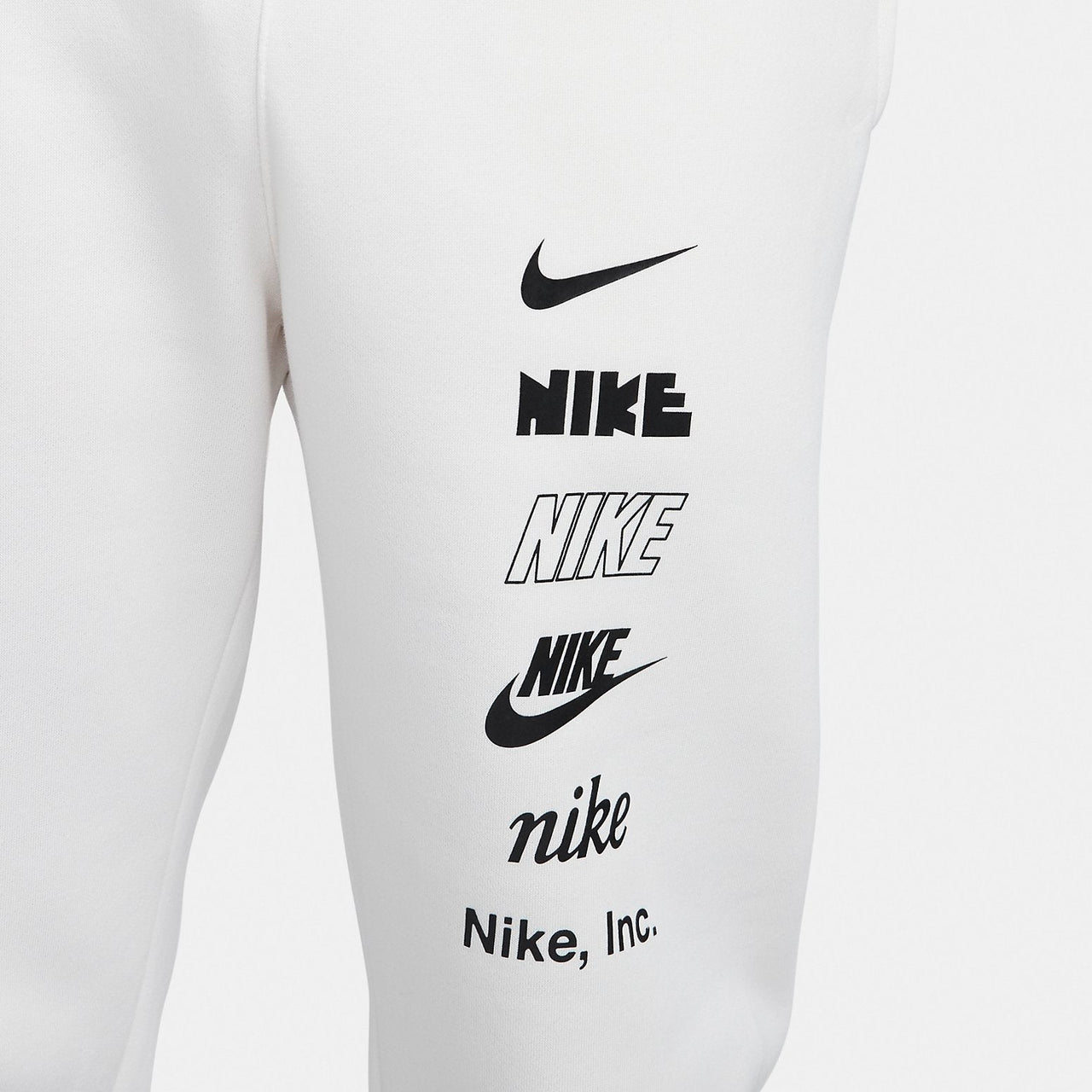 Nike Club Fleece Multi Logo Pants 'White Black' DX0796-030