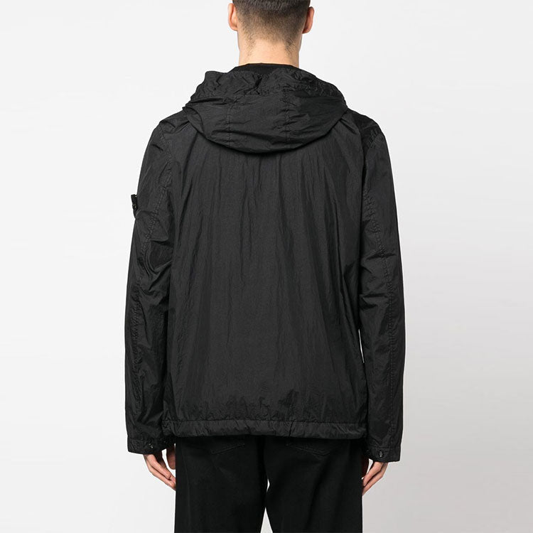 STONE ISLAND Crinkle Reps Light Hooded Jacket 'Black' 781540522-V0029