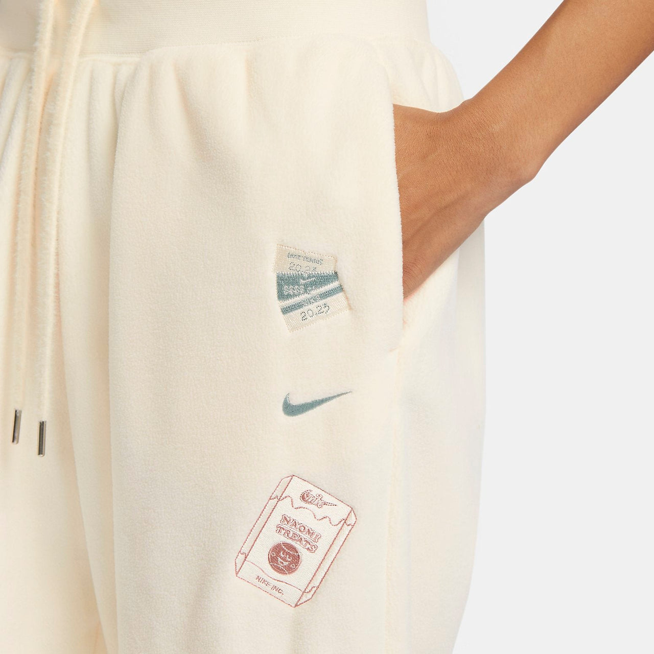 (WMNS) Nike x Naomi Osaka Phoenix High-Waisted Oversized Sweatpants 'White' FD5502-110
