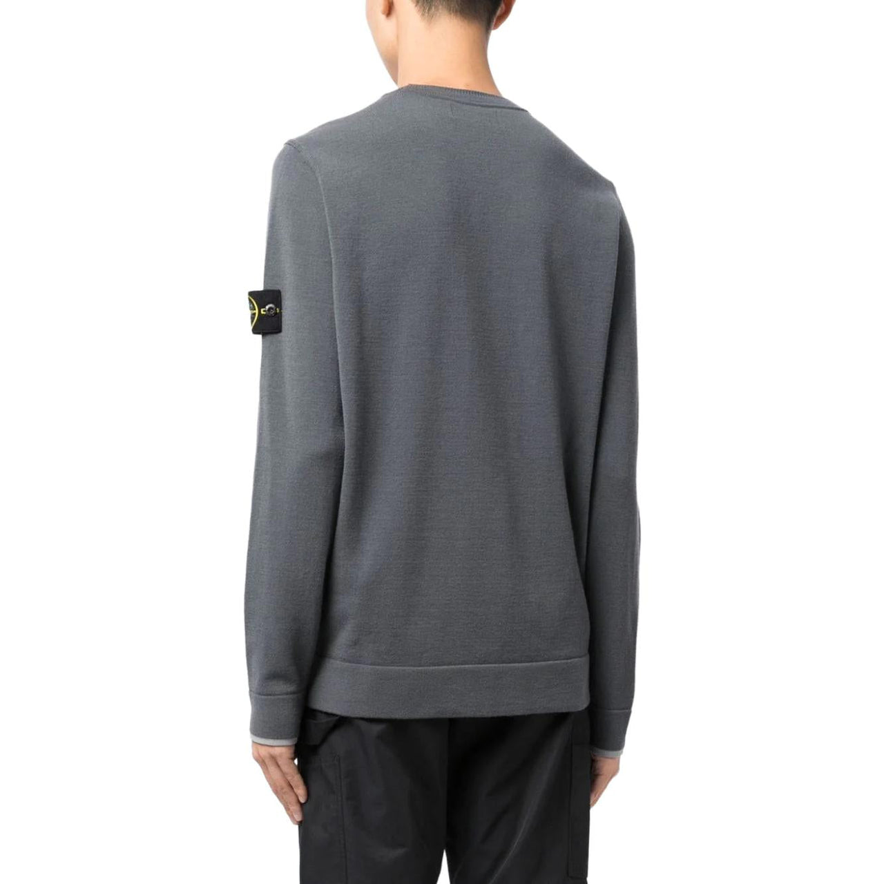 STONE ISLAND Logo Patch Sweater 'Lead Grey' 7915526A1-V0062