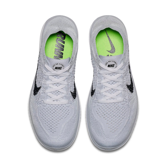 (WMNS) Nike Free RN Flyknit 2018 'White Platinum' 942839-100