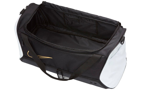 Nike Elite Basketball Duffel Bag Black White Metallic Gold BA6163 01 SneakerSouqq