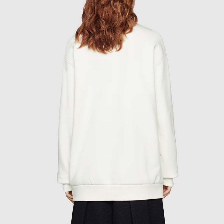 (WMNS) Gucci Crystal '1921 Gucci' Sweatshirt 'White' 617964-XJDZE-9088