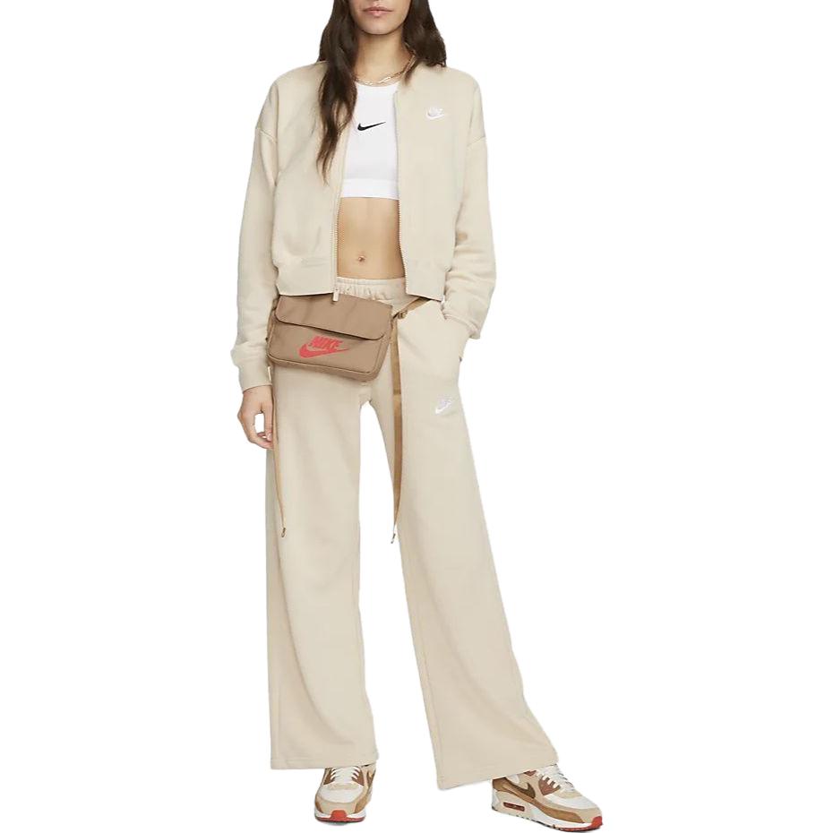 (WMNS) Nike Sportswear Oversized Cropped Full-Zip Jacket 'Beige' FB7279-126