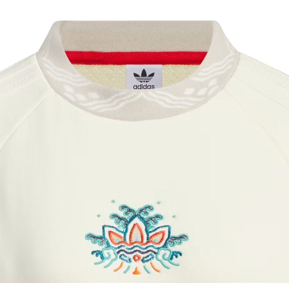 (WMNS) adidas Originals Jacquard Rib Crewneck Sweater Asia Sizing 'Beige' IX4227