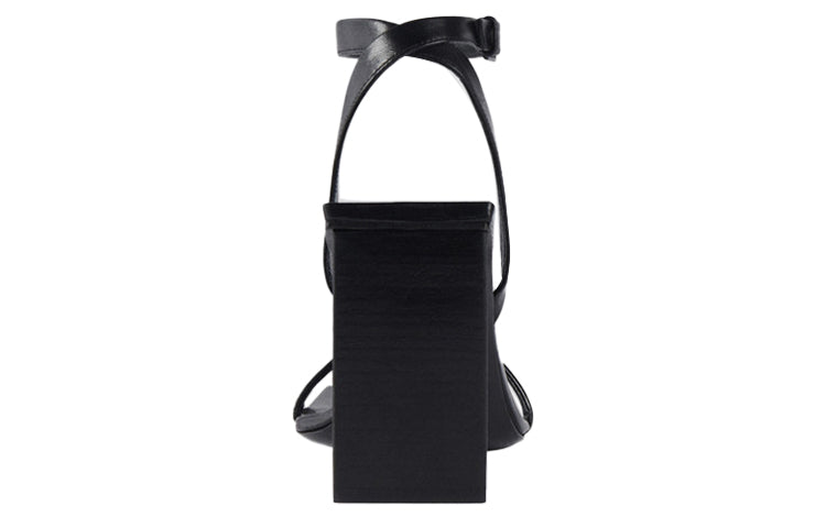 (WMNS) Balenciaga Moon Small Cowhide Straps High Heels Black Sandals 615766WA7601000