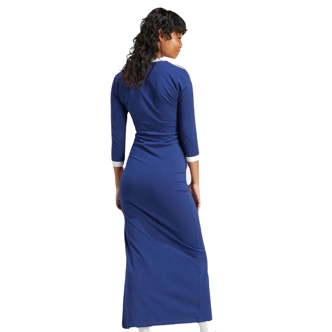(WMNS) adidas originals adicolor colro Claic 3-Maxi Srtipe Dress 'Blue' IP2987