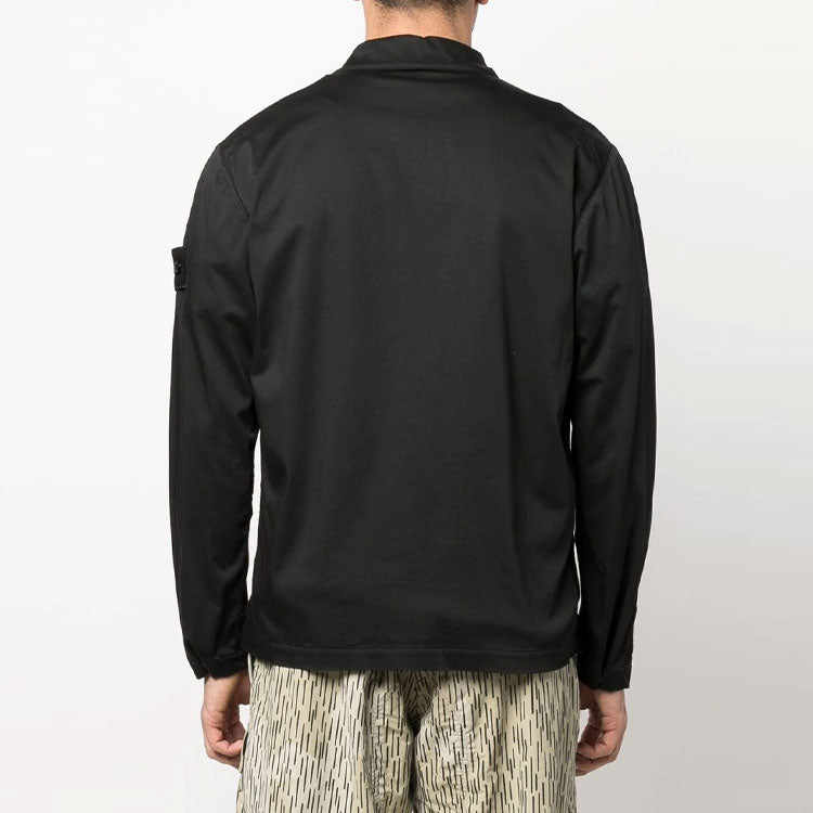 STONE ISLAND Ghost Stretch Cotton Shirt Jacket 'Black' 7615112F2-V0029