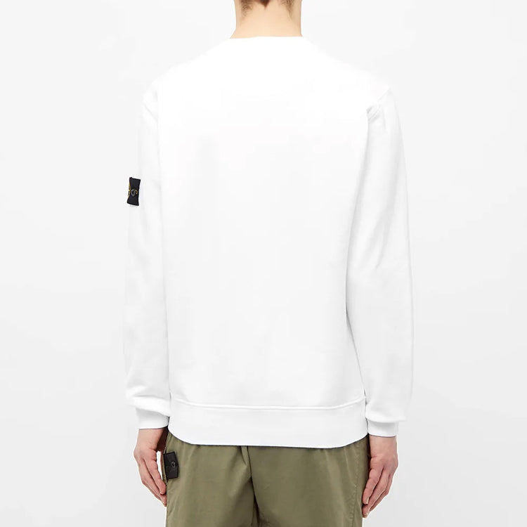 STONE ISLAND Garment Dyed Crew Neck Sweatshirt 'White' 721563051-V0001