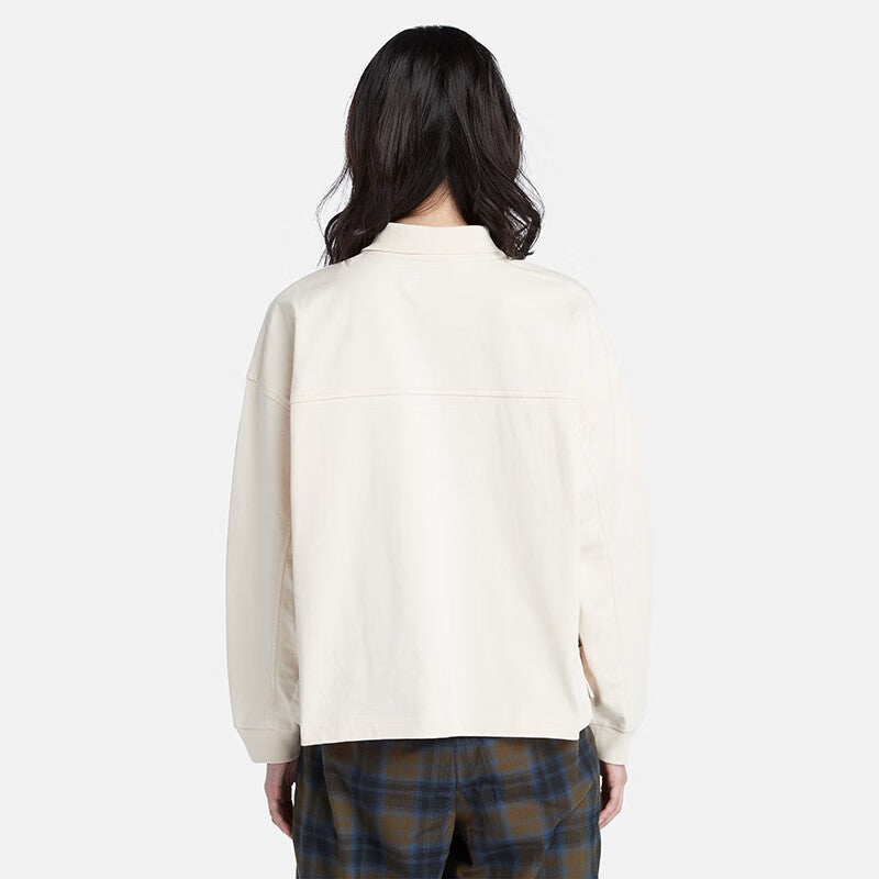 (WMNS) Timberland Polo Sweatshirt 'White' A6HVS-V04