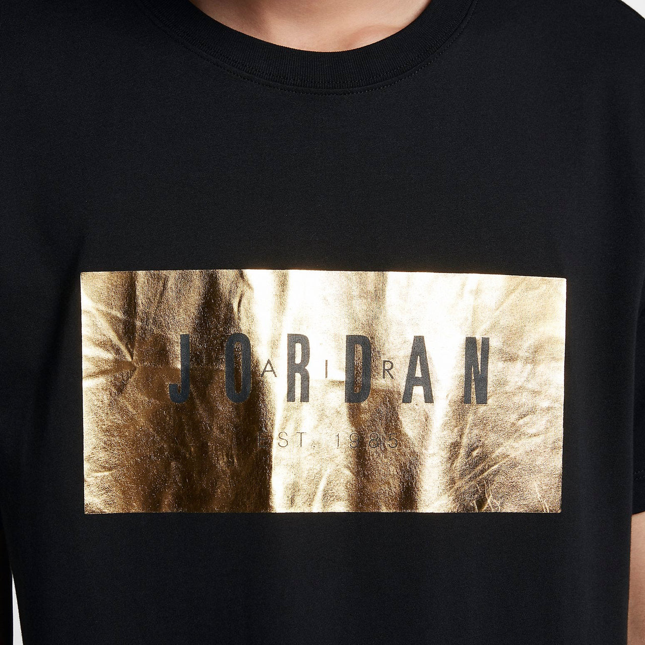 Air Jordan Alt-Hem Foil Pure T-shirt 'Black Gold' AA1918-010