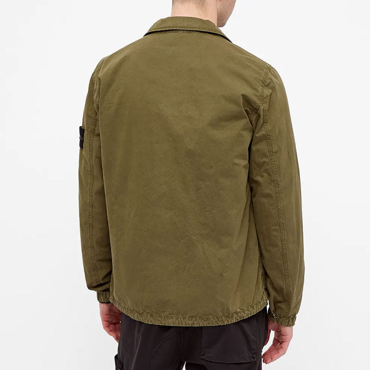 STONE ISLAND Zip Pocket Overshirt 'Olive Green' 7415117WN-V0158