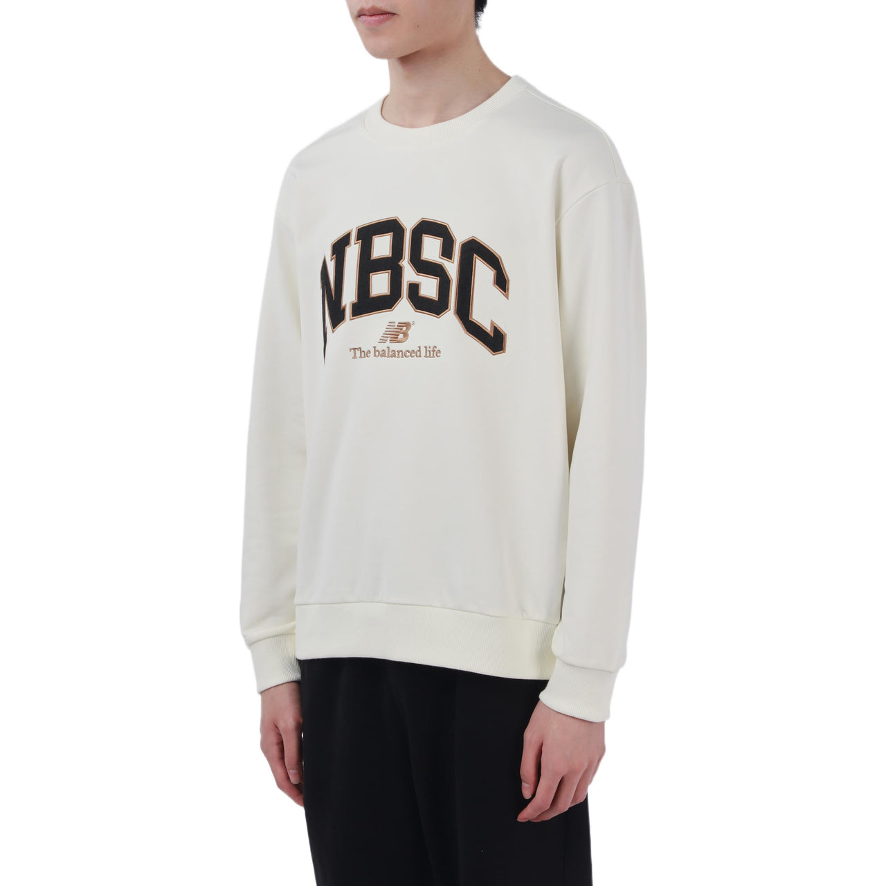 New Balance Casual Sports Sweatshirt 'White Black' 5CC44333-IV