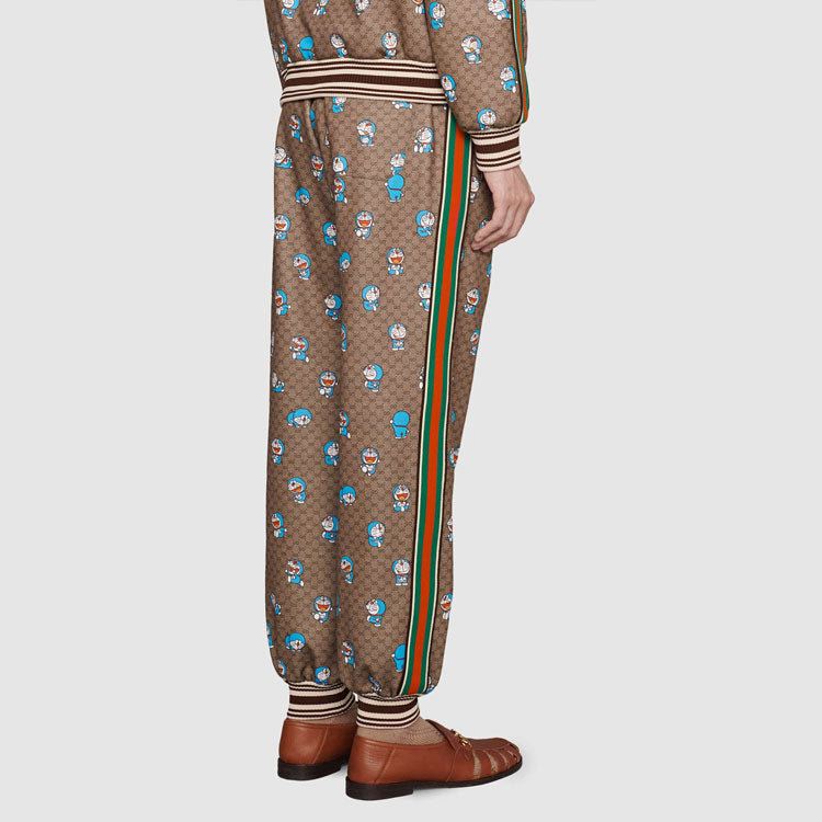 Gucci x Doraemon SS21 Monogram Pants 'Brown' 654941-XJDEX-2138