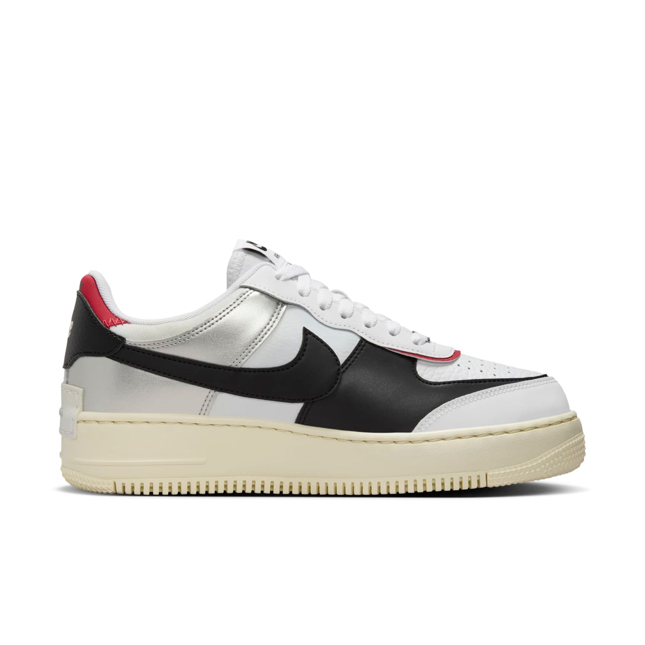 (WMNS) Nike Air Force 1 Shadow 'White Silver Red' FN6335-100