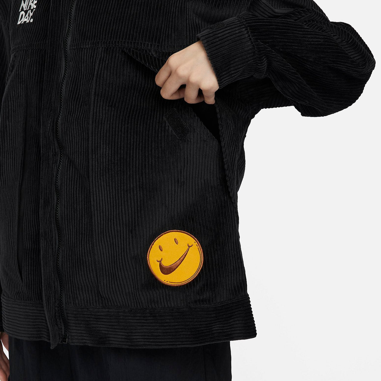 (WMNS) Nike Sportswear Corduroy Jacket 'Black' HF0355-010