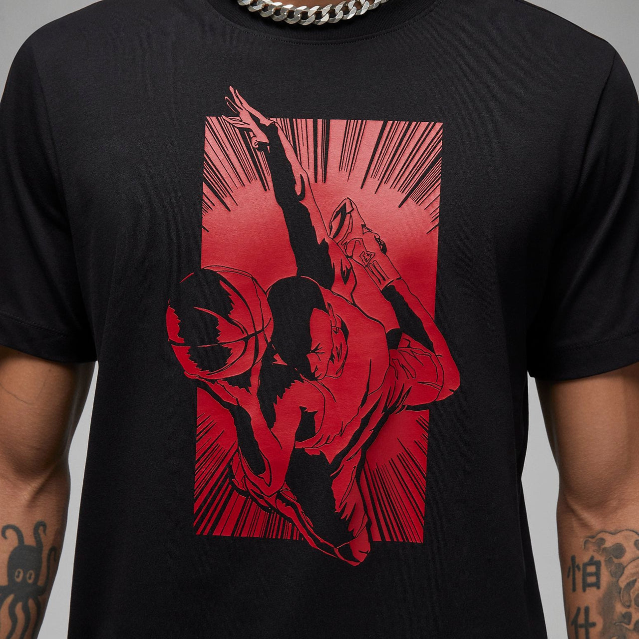 Air Jordan Graphic T-Shirt 'Black Red' FB7462-010
