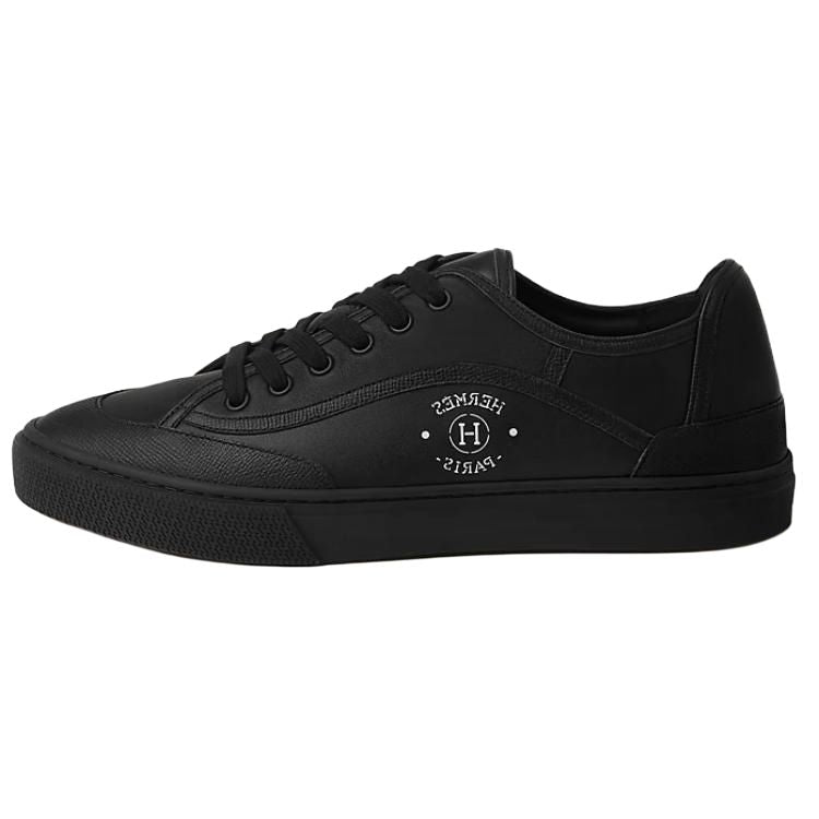 HERMES Epsom Low-Top Skateboard Shoes Men's Black