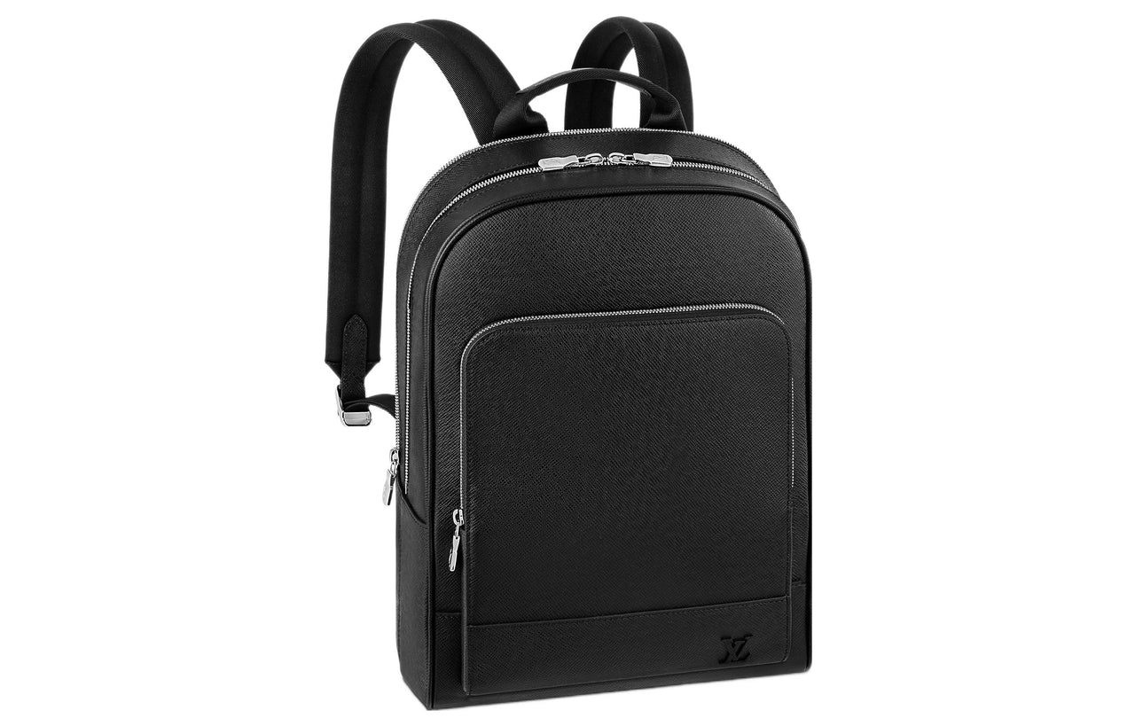 LOUIS VUITTON ADRIAN Taïga Cow Leather Backpack Regular Men's Black