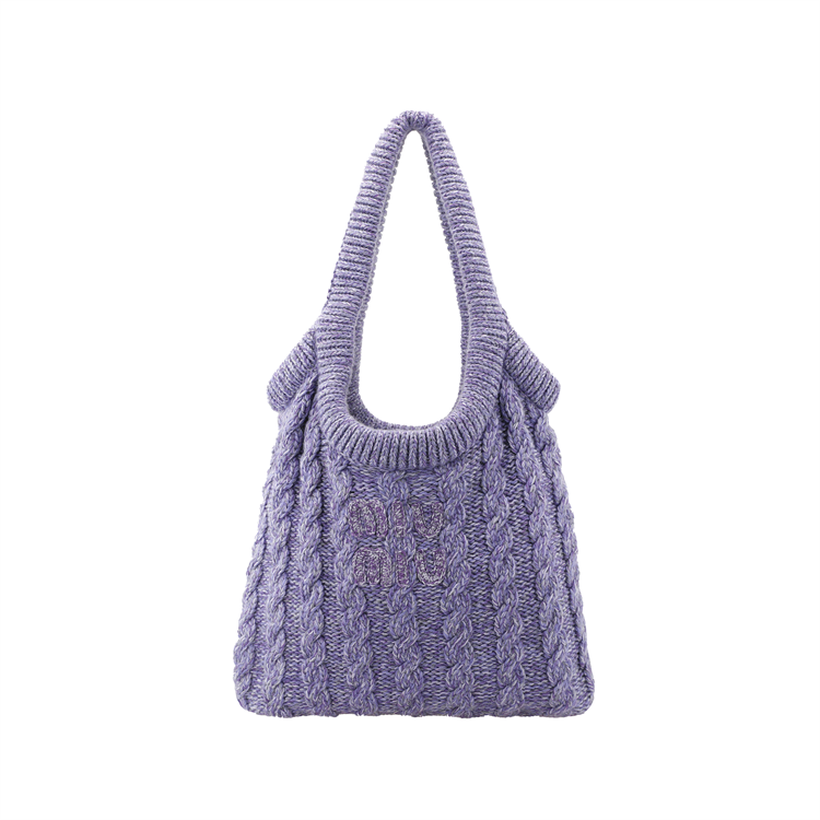 MIU MIU Fabric Tote Bag, Shopping Bag, Shoulder Bag, Handbag Women's Wisteria Purple
