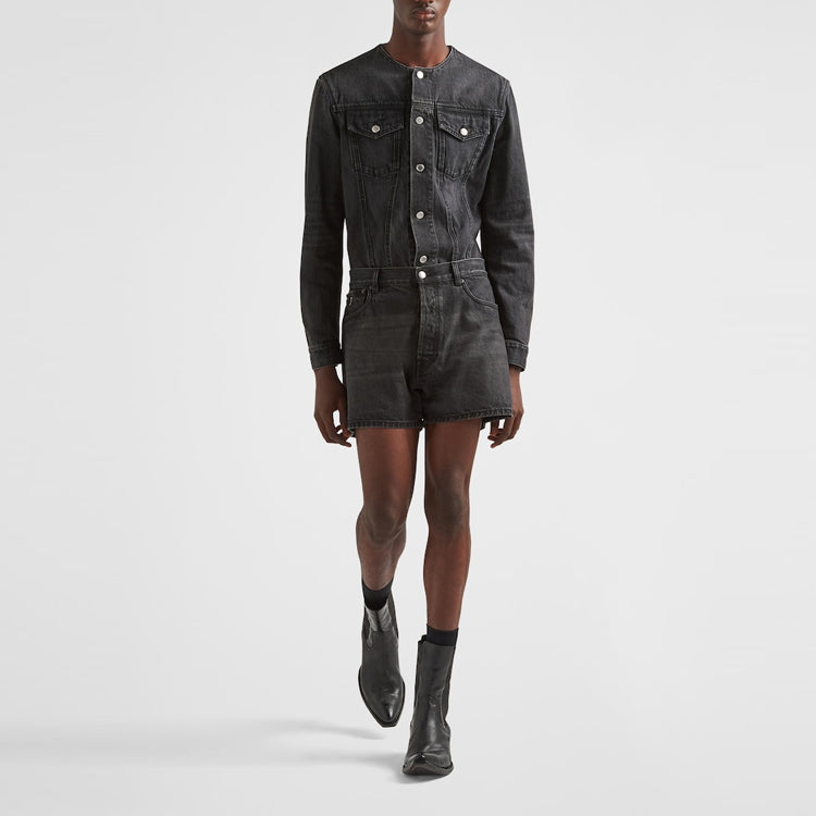 PRADA Triangle logo Denim Blouson Jacket