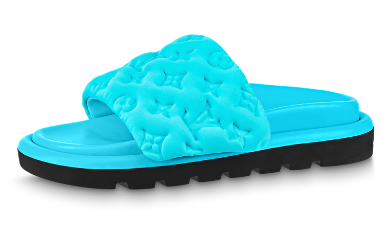 LOUIS VUITTON Slide Slippers Women's Blue