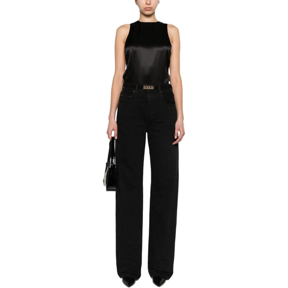 SAINT LAURENT High-Rise Straight Leg Jeans
